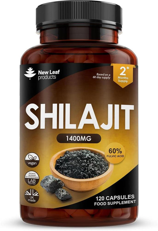 New Leaf Products_Shilajit 1400mg 60% Fulvic Acid Recyclable Bottle