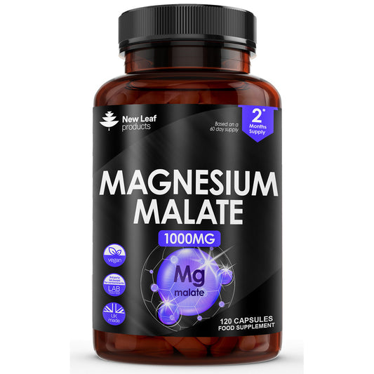 New Leaf Products_Magnesium Malate 1000mg Elemental 150mg 120 Vegan Capsules