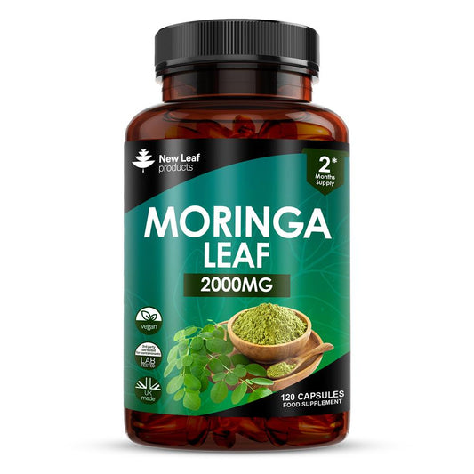 New Leaf Products_Moringa Leaf Capsules - Pure Extract & Powder 2000mg 120 capsules
