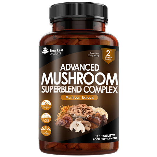 New Leaf Products_Blend Of 6 Mushroom Extracts Complex 120 Capsules