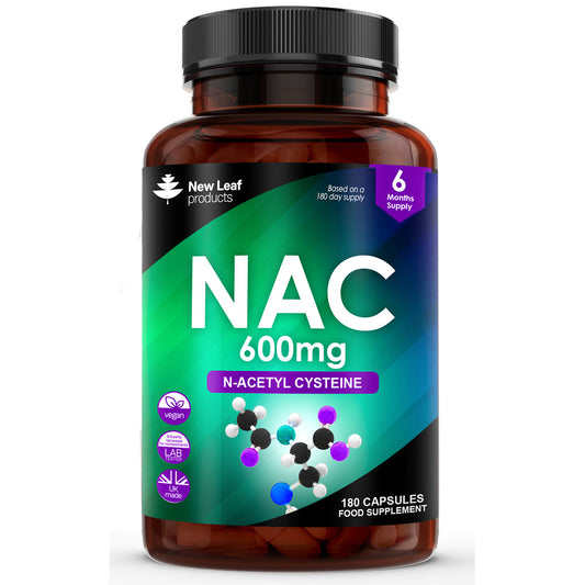 New Leaf Products_N-Acetyl-Cysteine 600mg Amino Acid Vegan 180 Capsules