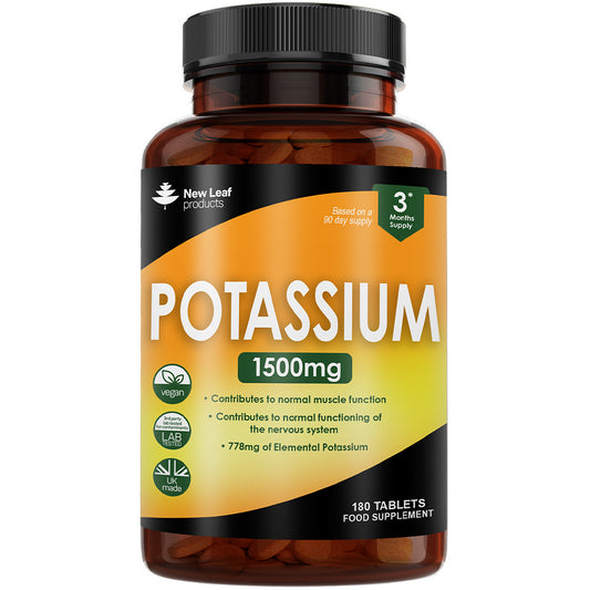 New Leaf Products_Potassium 1500mg Vegan 180 Tablets