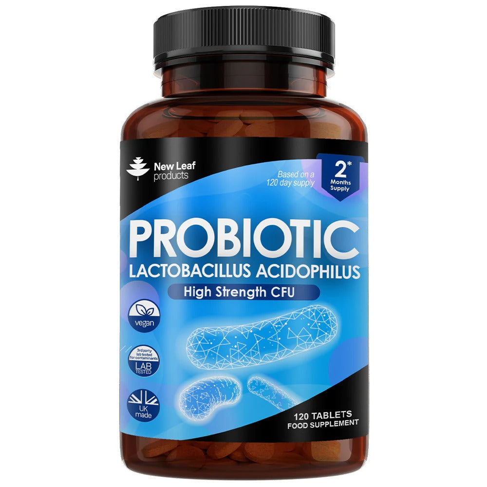 New Leaf Products_Probiotic Acidophilus Digestive & Gut Health 120 Vegan Tablets