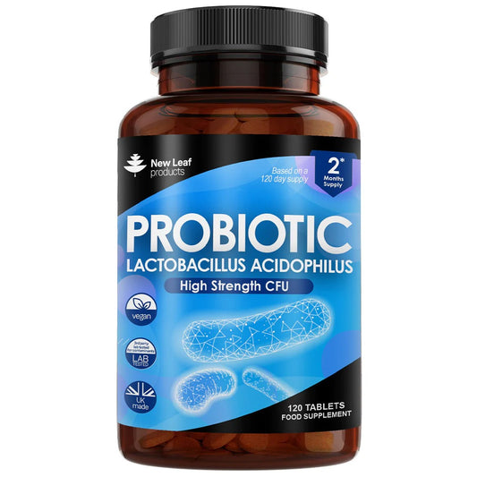 New Leaf Products_Probiotic Acidophilus Digestive & Gut Health 120 Vegan Tablets