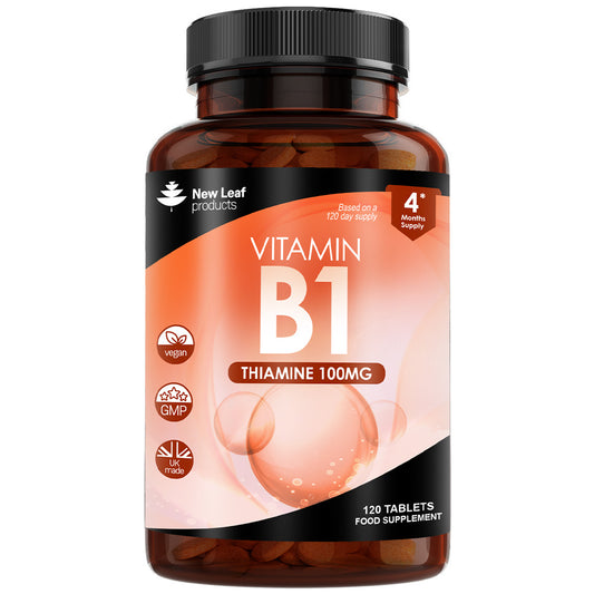New Leaf Products_Vitamin B1 100mg Thiamine Heart & Nervous System 120 Tablets