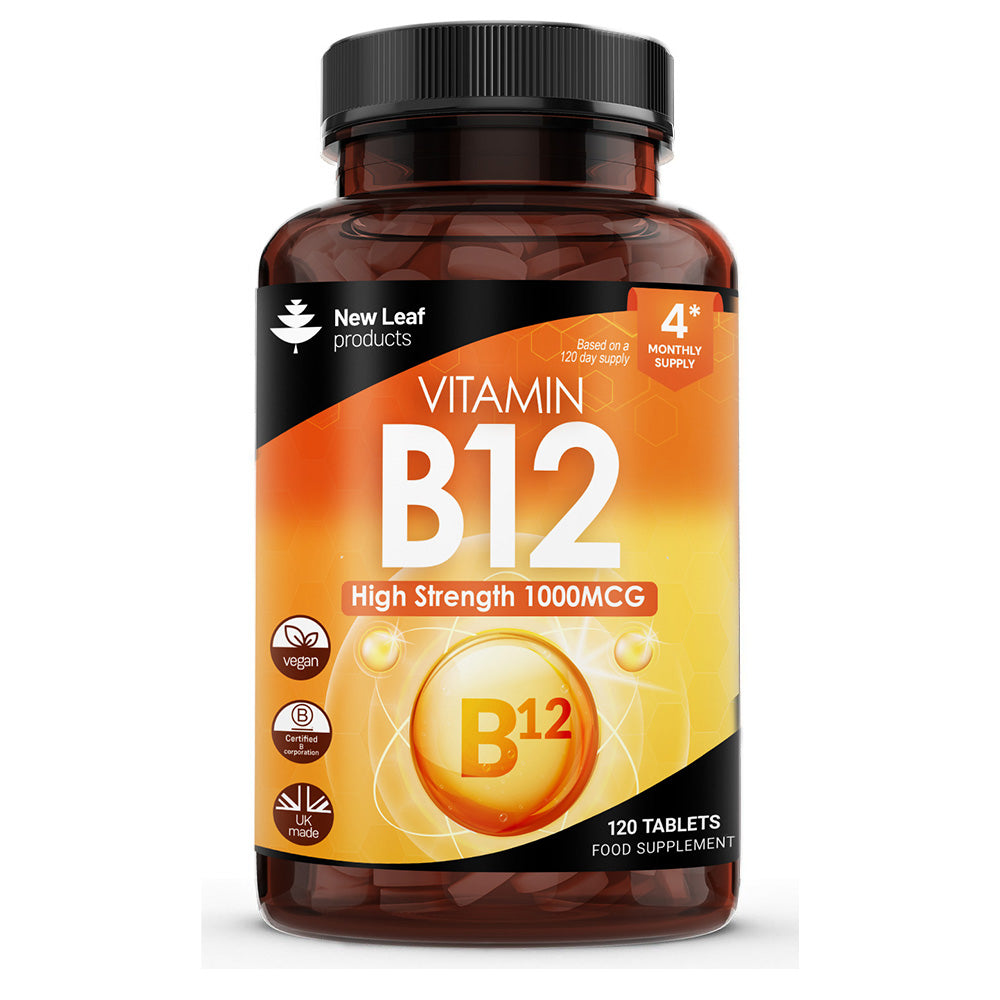 New Leaf Products_Vitamin B12 1000mcg Methylcobalamin 120 Vegan Tablets