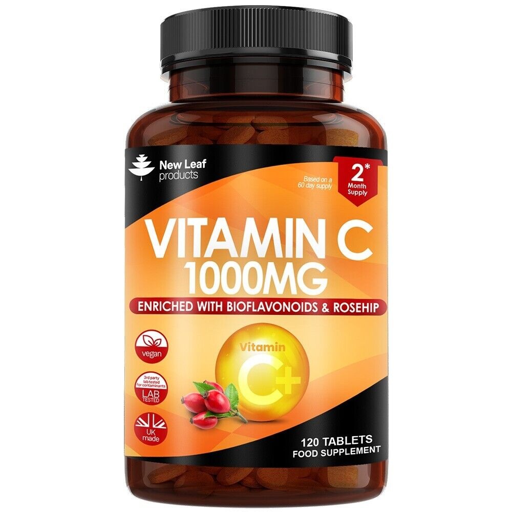New Leaf Products_Vitamin C Tablets 1000mg Bioflavonoids & Rosehip 120 tablets