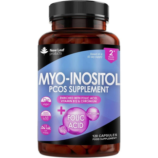 New Leaf Products_Myo-Inositol PCOS Capsules + Folic Acid B12 & Chromium Vegan