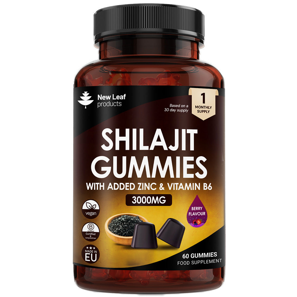 Shilajit + Zinc & Vitamin B6 3000mg 60 Vegan Berry Gummies