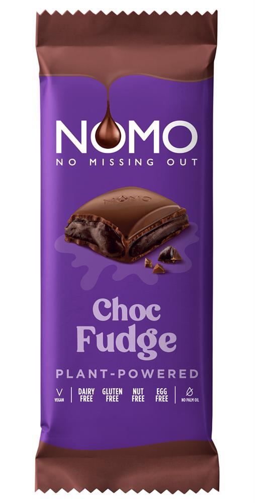 Nomo Free From Chocolate Fudge XL Block Bar 120g-pack of 12
