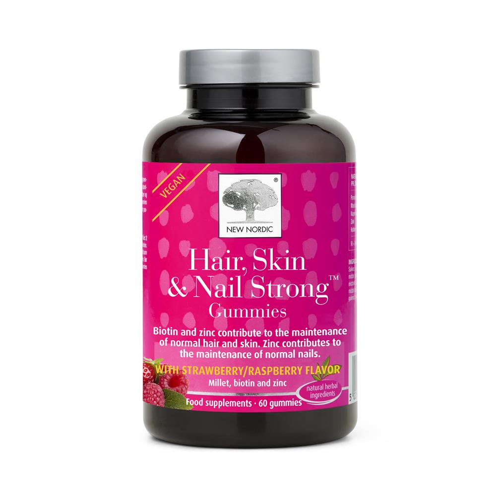 New Nordic_Hair Skin & Nail Strong Gummies. 60 gummies