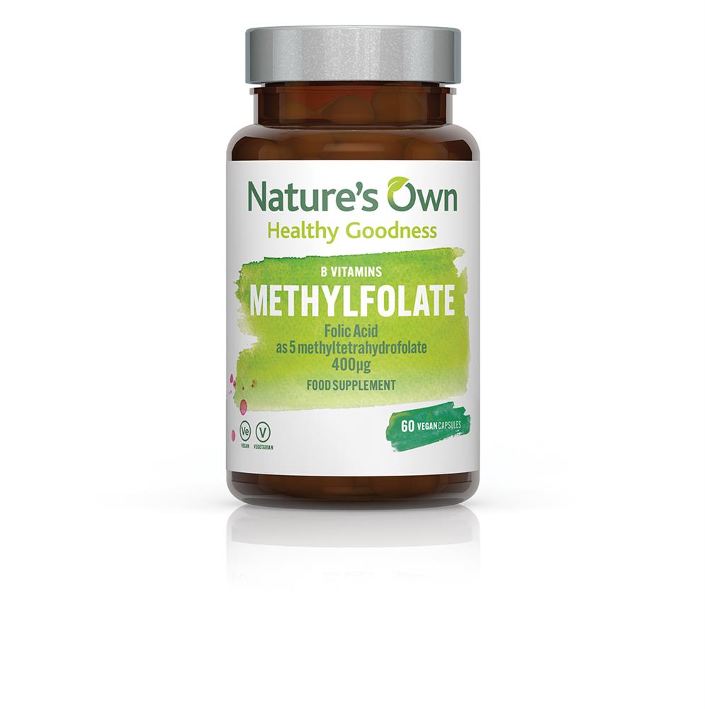 Natures Own_Folic acid as methylfolate 400ug per capsule. 60 caps.
