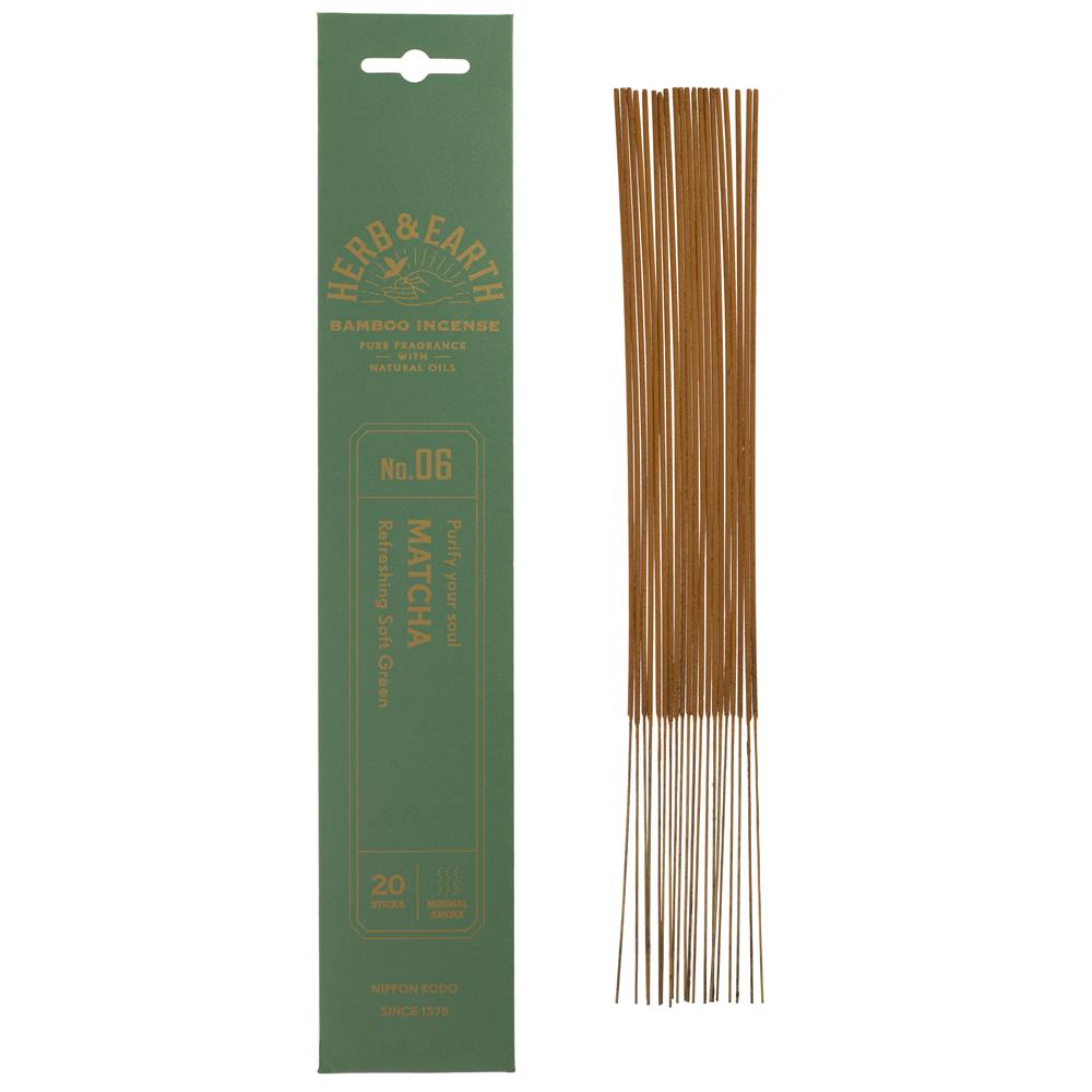 Nippon Kodo_Herb & Earth Incense -Matcha 20 sticks-Pack of 4