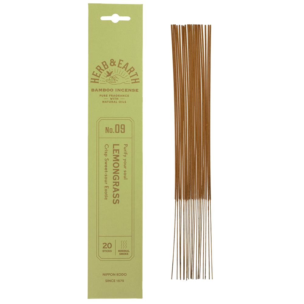Nippon Kodo_Herb & Earth Incense -Lemongrass 20 sticks-Pack of 4