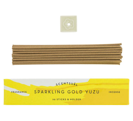Nippon Kodo_Scentsual Incense - Sparkling Gold Yuzu 30 Sticks-Pack of 2