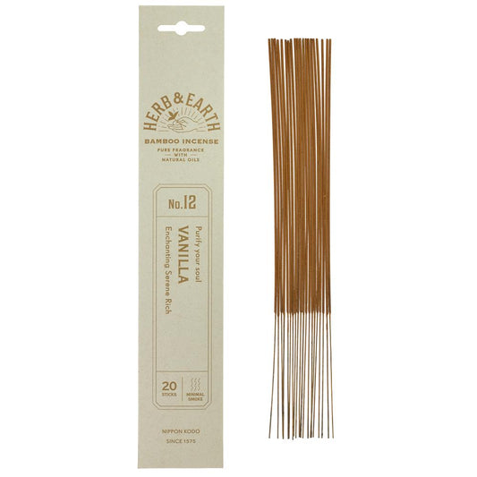 Nippon Kodo_Herb & Earth Incense -Vanilla 20 sticks-Pack of 4