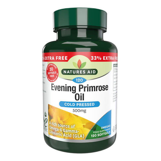 Natures Aid Promo Packs_Evening Primrose Oil - 500mg - 33% EXTRA FILL 120