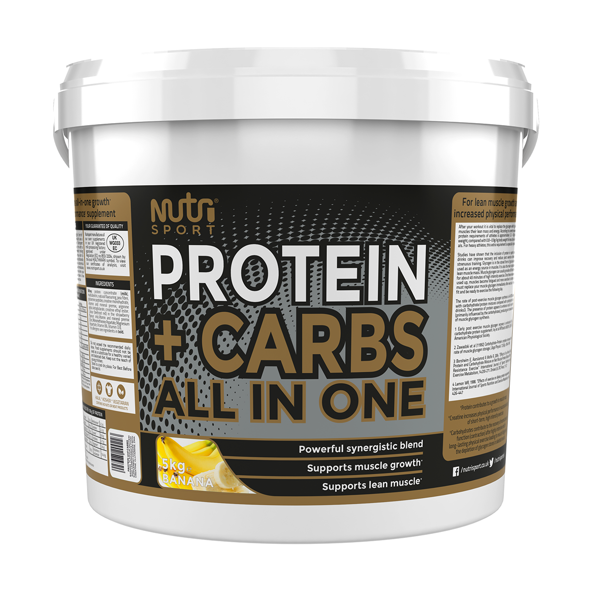 NutriSport Protein + Carbs 1.4kg Vanilla