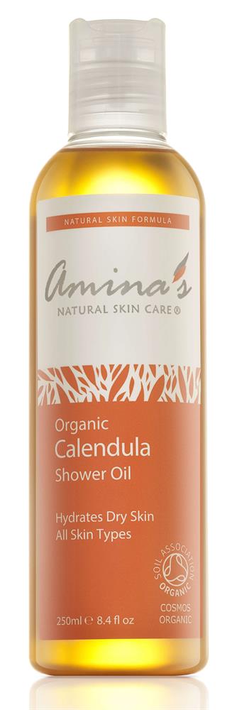 Amina's Natural Skincare_Organic Calendula Shower Oil for Normal to Dry Skin 250ml