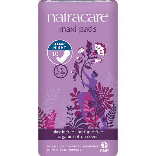 Natracare_Natural Maxi Pads Night-time x 10