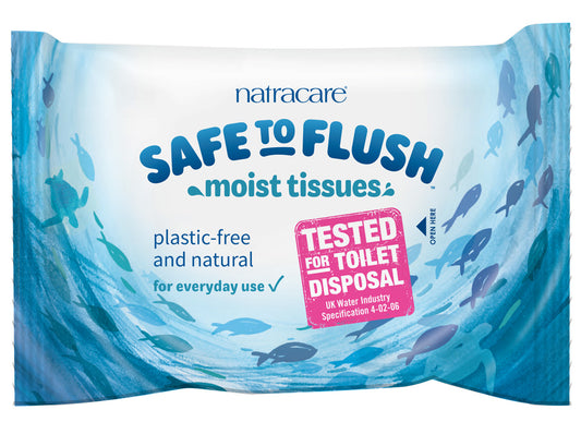 Natracare_Safe to Flush Moist Tissues 30 Wipes