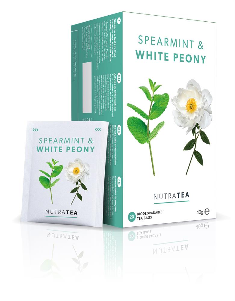 Nutratea_Nutra Spearmint & White Peony - 20 Herbal Tea Bags-Pack of 2