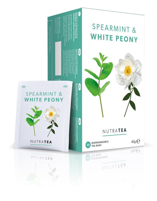 Nutratea_Nutra Spearmint & White Peony - 20 Herbal Tea Bags-Pack of 2