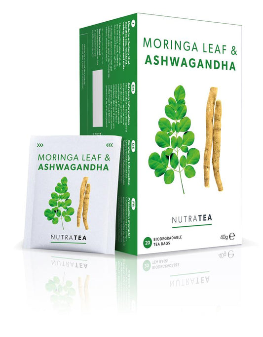 Nutratea_Nutra Moringa Leaf & Ashwaganda - 20 Herbal Tea Bags-pack of 2
