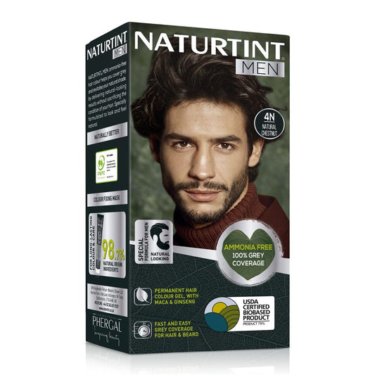 Naturtint_Men Permanent Hair Colour Gel Natural Chestnut 4N 170ml