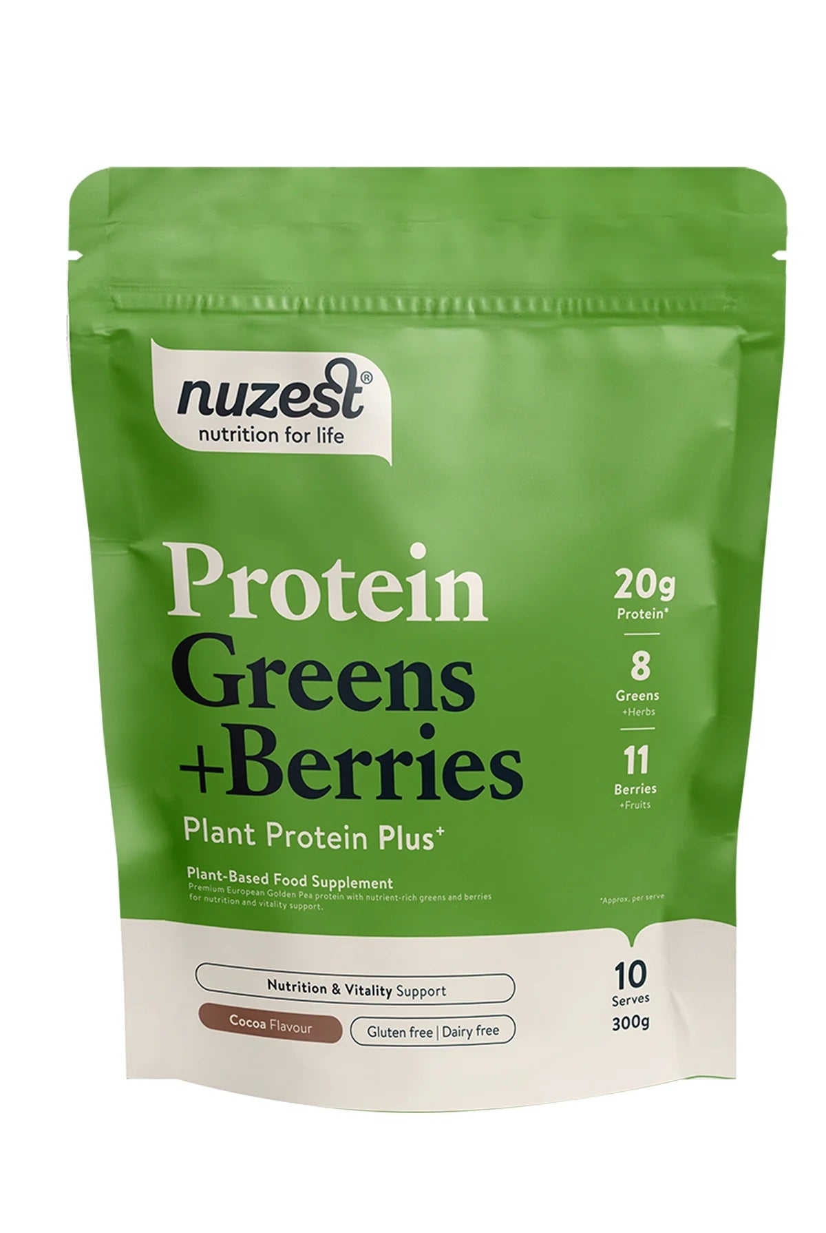 Nuzest Protein Plus Greens + Berries 300g Vanilla Caramel