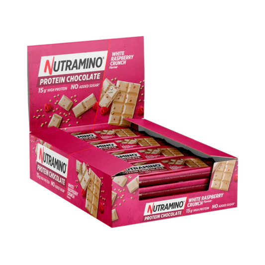 Nutramino Protein Chocolate Bar 16x50g White Chocolate Raspberry