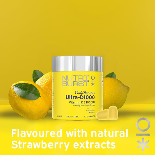 Nutriburst Ultra-D3 1000 IU 60 Gummies Lemon