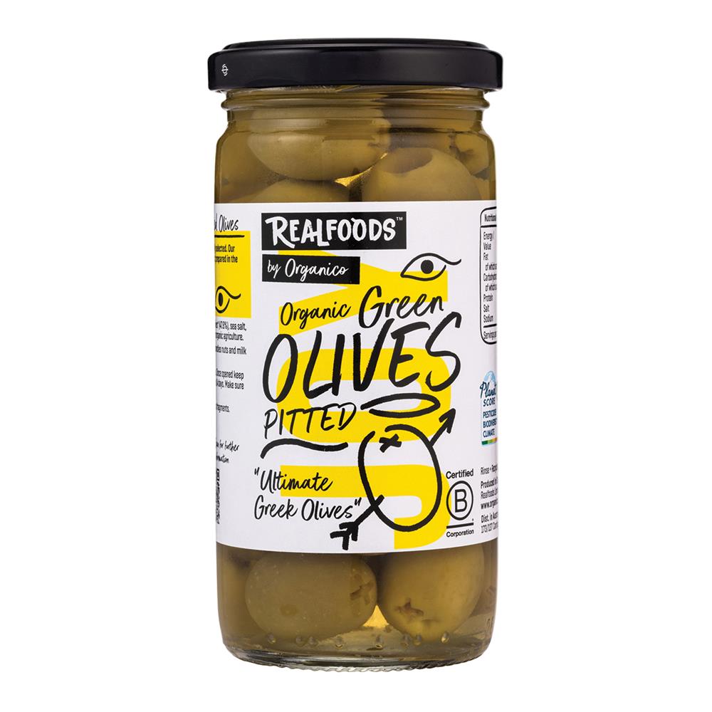 Organico_Organic Green Pitted Olives in Brine 230g