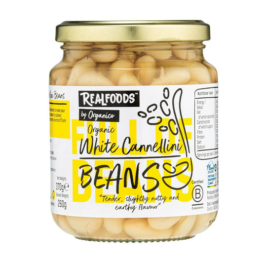 Realfoods by Organico_Organic White Cannellini Beans in Water 370g