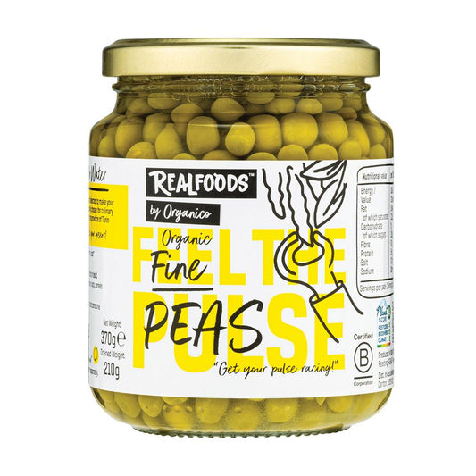 Realfoods by Organico_Organic Fine Peas in Water 370g