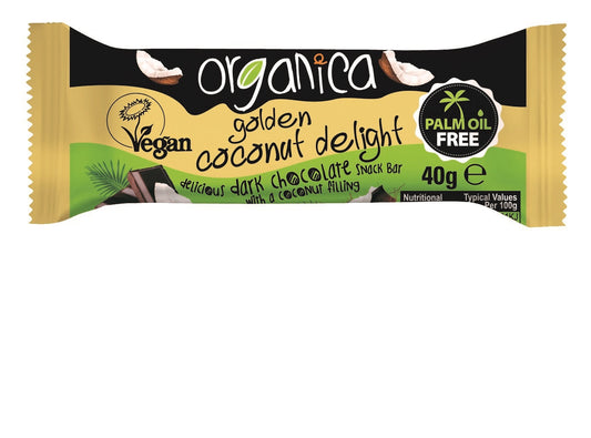 Organica_Snack Bars - Organic Golden Coconut Delight Vegan 40g-pack of 24