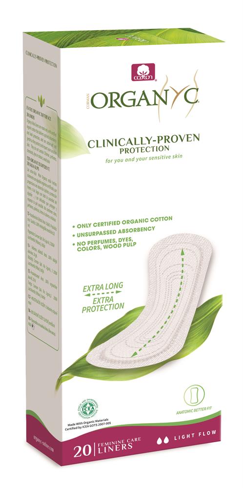Organyc_Extra Long flat panty liners light flow-Pack of 2