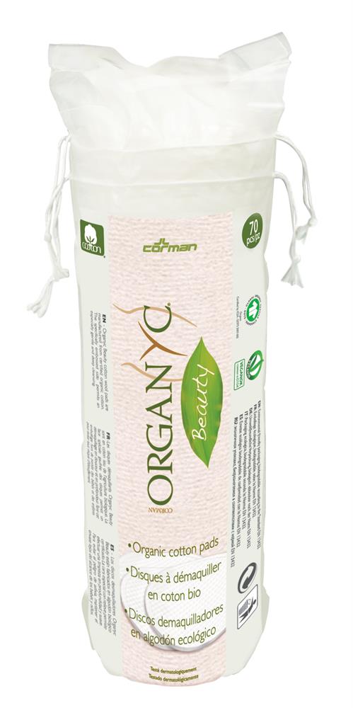 Organyc_100% Organic Cotton Pads (round) - 70 Pieces-pack of 2