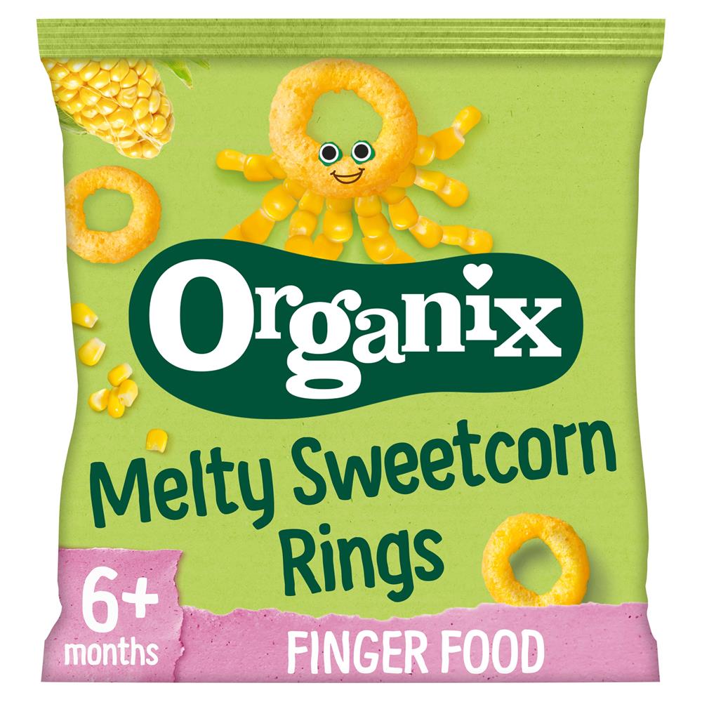 Organix_Melty Sweetcorn Rings Organic Baby Finger Food Snack 20g