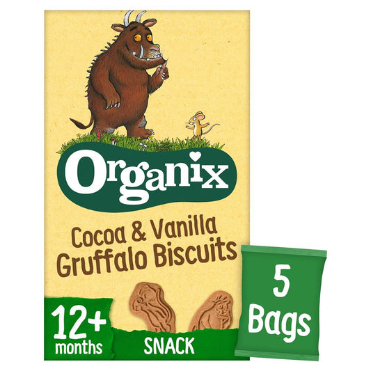 Organix_Gruffalo Cocoa & Vanilla Biscuits Multipacks 5 x 20g
