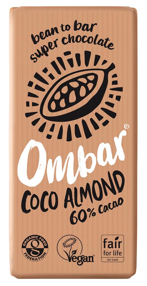 Ombar_Coco Almond 70g organic and vegan-Pack of 10