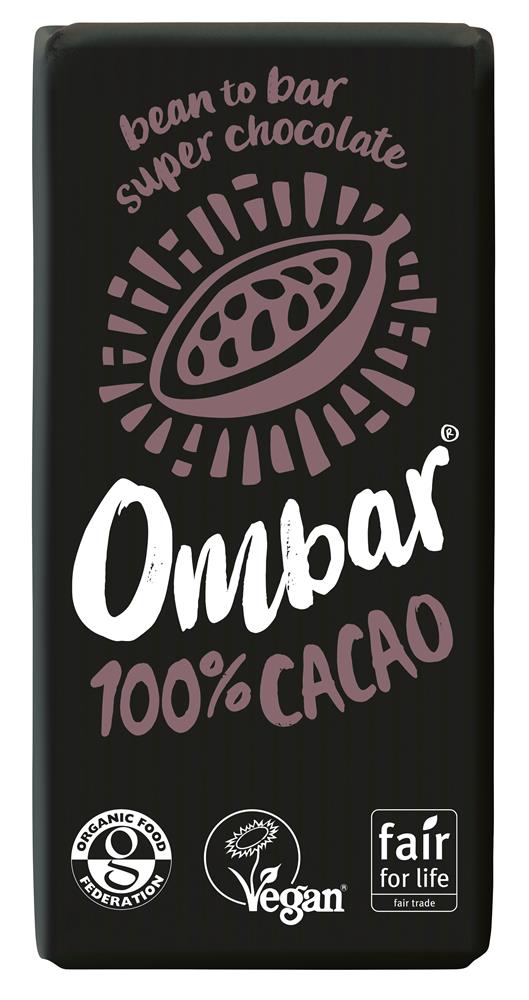 Ombar_100% Cacao 35g organic and vegan-pack of 10