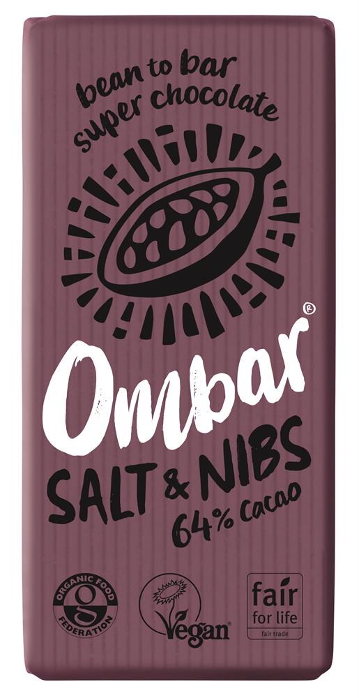 Ombar_Salt & Nibs 70g organic and vegan-pack of 10