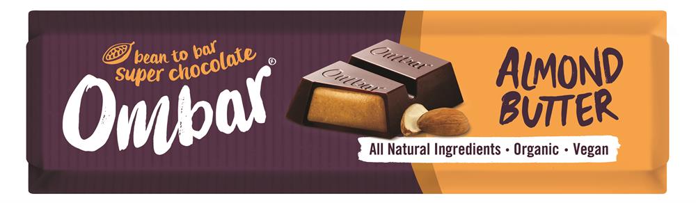 Ombar_Almond Butter Filled Chocolate Bar 42g-pack of 15