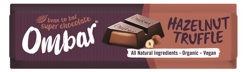 Ombar_Hazelnut Truffle Filled Chocolate Bar 42g-pack of 15