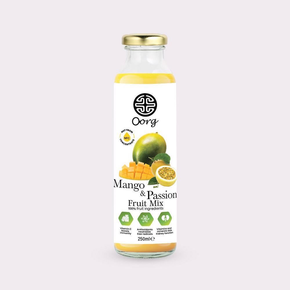 OORG_! Pure Mango and Passionfruit Juice 250ml-pack of 6