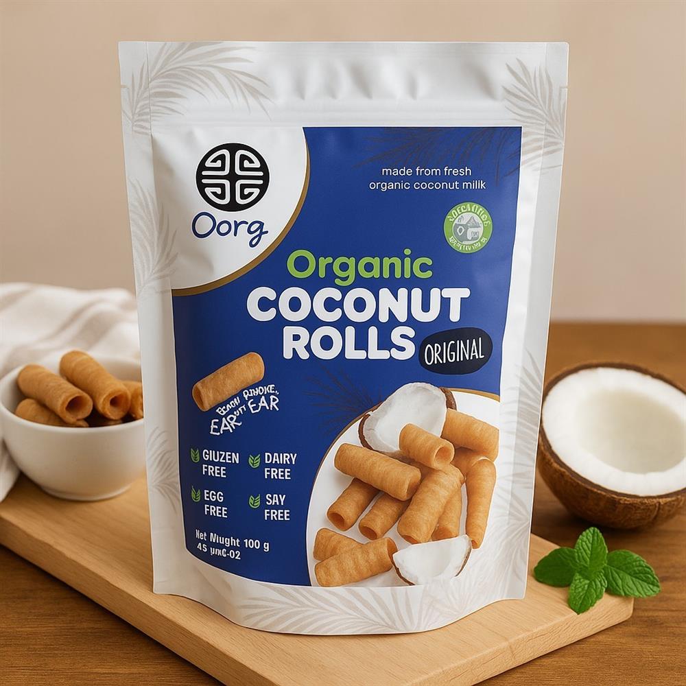 OORG_Organic Coconut Rolls Original 100g-Pack of 12