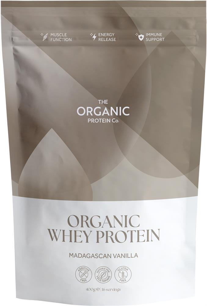 The Organic Protein Co_Madagascan Vanilla Organic Whey Protein 400g