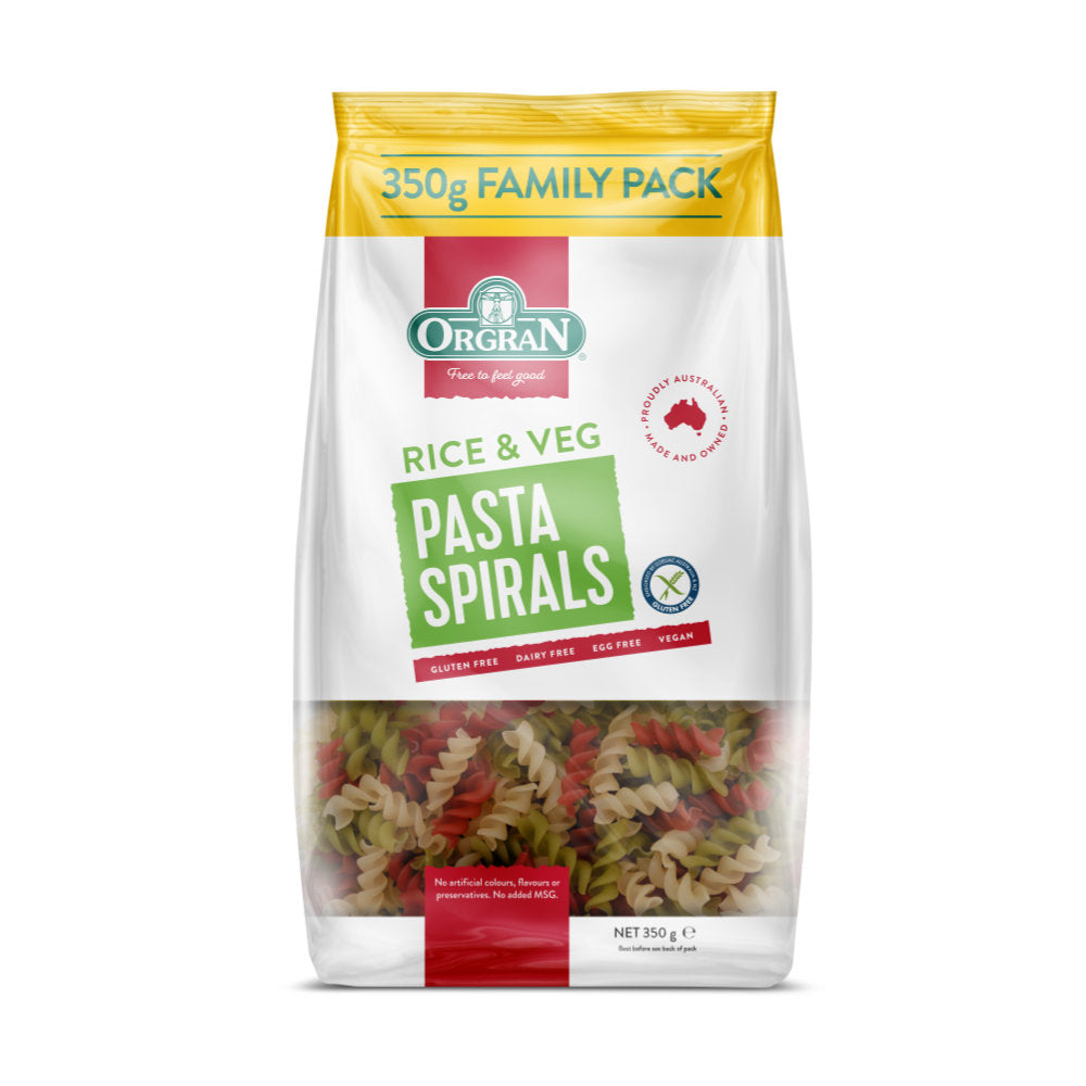 Orgran_Vegetable Rice Spirals Pasta 350g