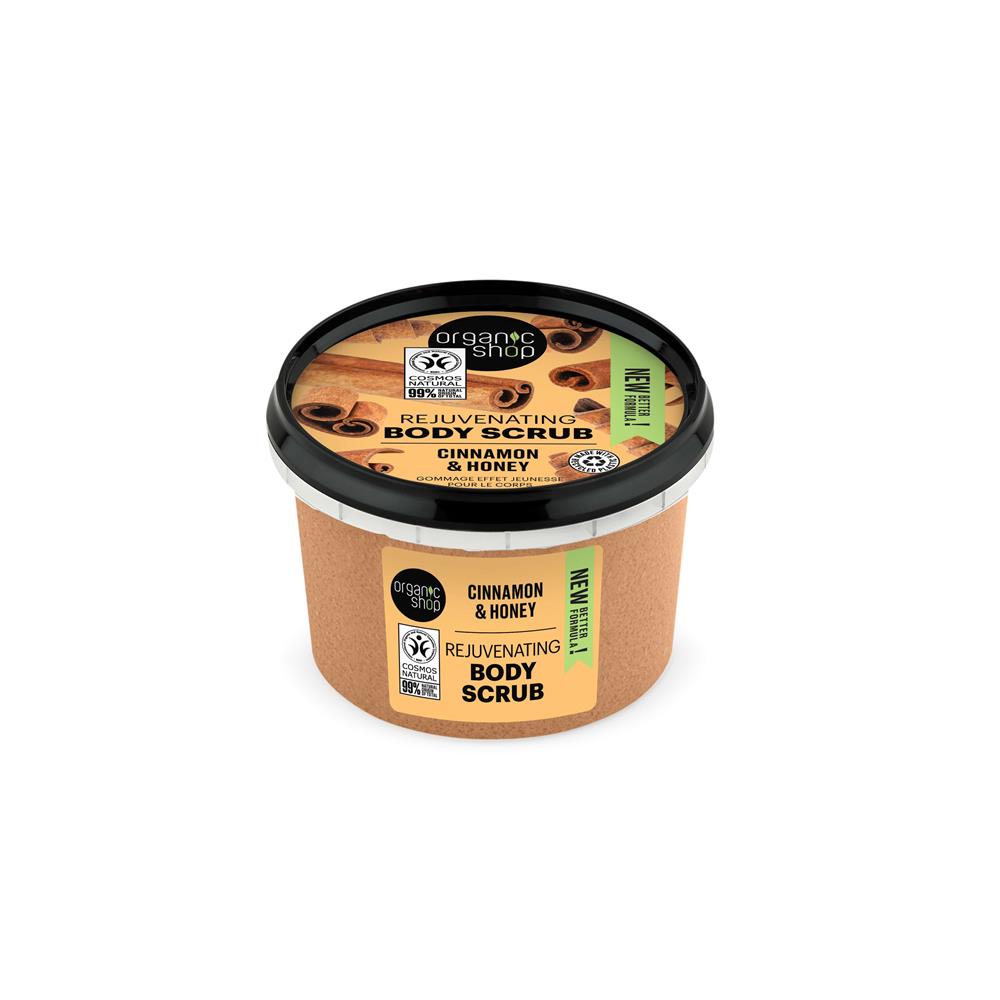 Organic Shop_15% OFF OS Rejuvenating Body Scrub Cinnamon & Honey (250ml)